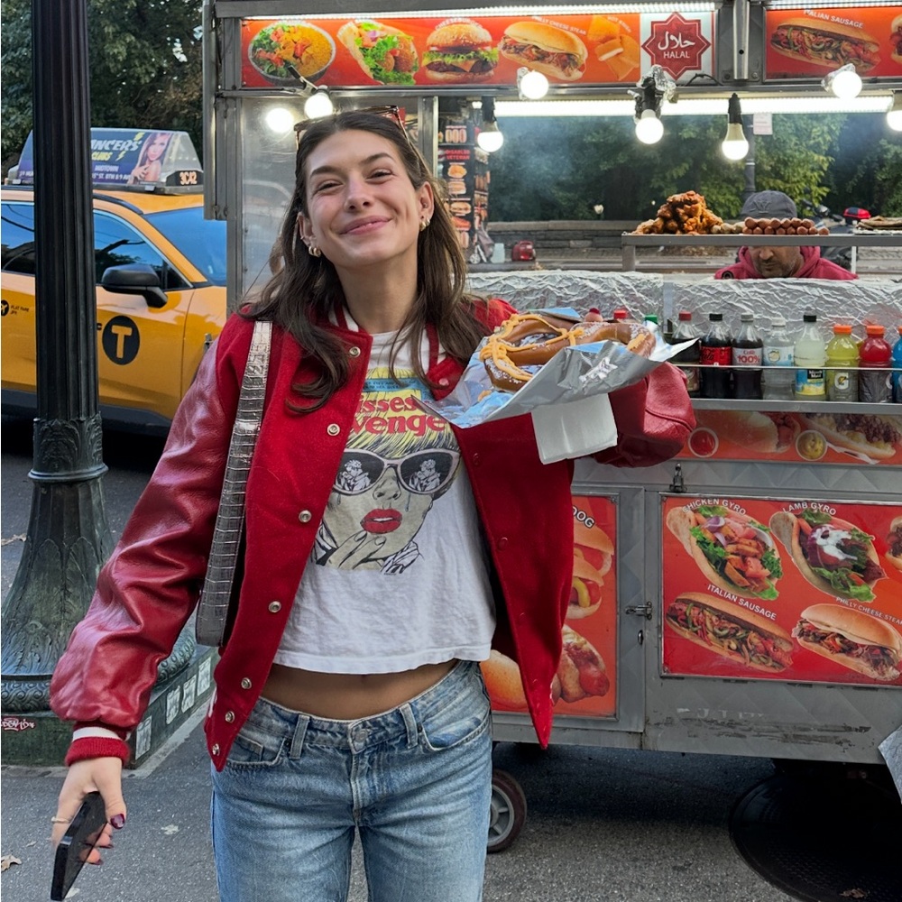Vintage Red Bomber Jacket